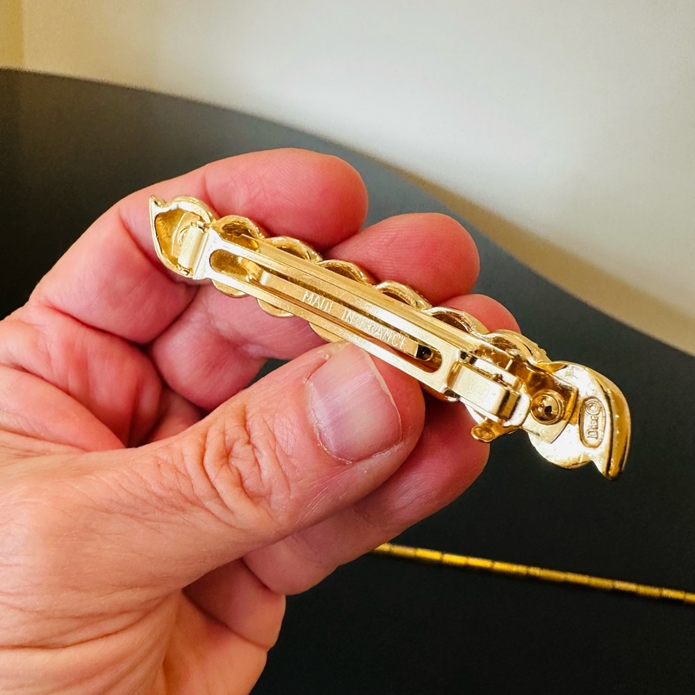 DIOR 80s/90’s VINTAGE RETRO ICONIC COUTURE LUXURY AUTHENTIC RUNWAY GLAM BARRETTE - Picture 11 of 17